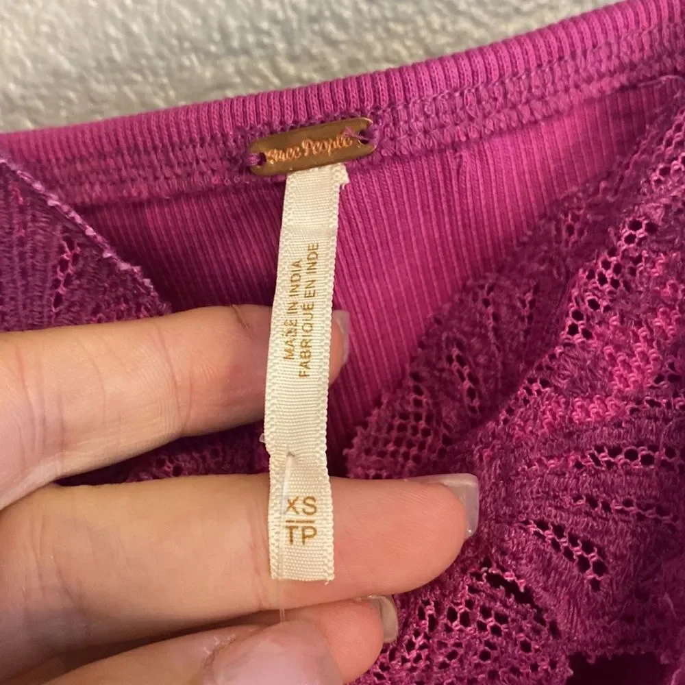 NWT- Free People Have My Heart Tank in Raspberry Sherbert -Size XS